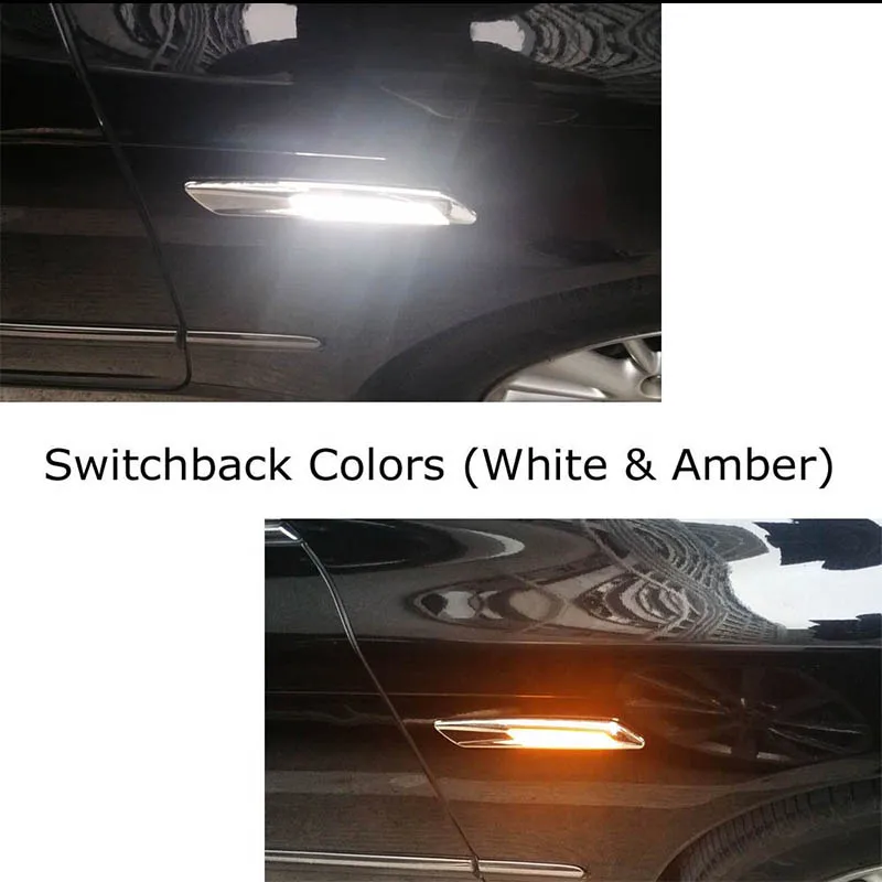 IJDM хромированная жидкость стиль Янтарный/белый полный светодиодный для BMW 1 3 5
