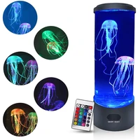 led jellyfish lava lamp 16 color changing jellyfish tank aquarium lamp relaxing mood night light for christmas birthday gifts