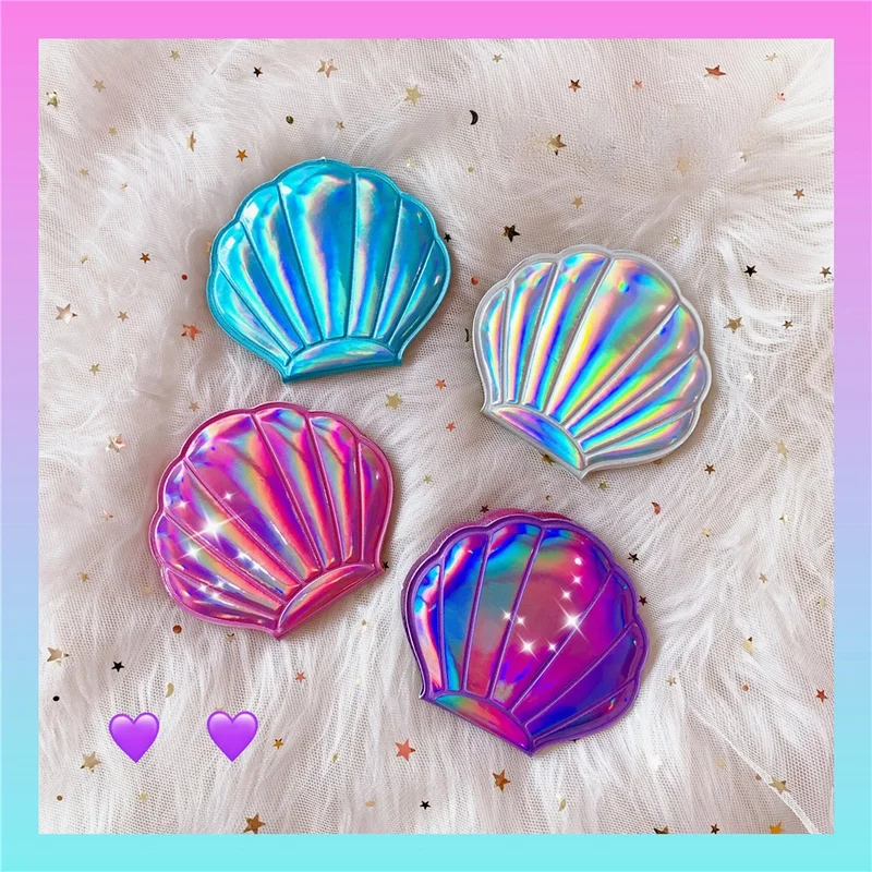 

Multicolor Bling Shell Double-Sided Compact Makeup Mirrors Portable Small Mini Pocket Mirror Makeup Tool Purse Travel Bag Mirror