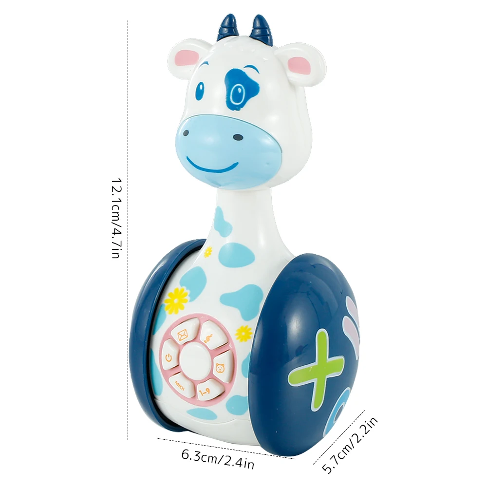 

Baby Sound Toy Toddler Cartoon Tumbler Musical Toy with Lights Early Educational Interactive Story Machine Kids Puzzle Toys