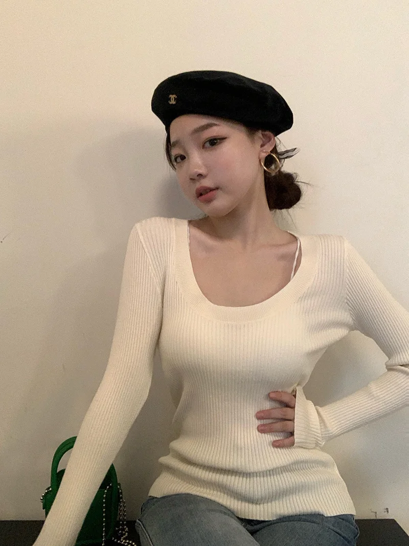 

Осенний Новый топ с U-образным вырезом