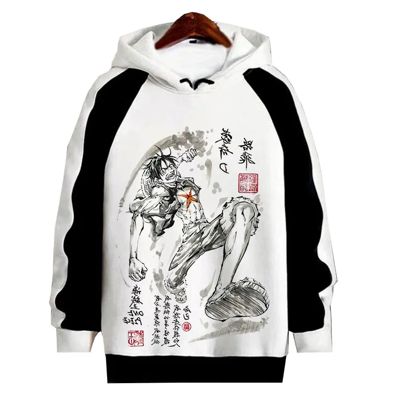 

Осенне-зимние свитера с капюшоном для мужчин, аниме цельный принт, модная женская спортивная одежда Trafalgar Law, худи в стиле Харадзюку, Лидер пр...