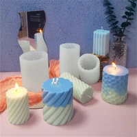 silicone cylinder mold diy epoxy resin aromatherapy soy wax clay plaster craft casting mould wax moule bougie moldes de silicona