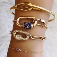 exquisite punk style chain bracelet handmade shiny spiral buckle decorative bangle couple accessories gift for friends hip hop