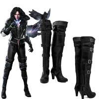 hot game yennefer cosplay boots shoes carnival halloween cosplay custom made for adult men women shoes role play free shipping