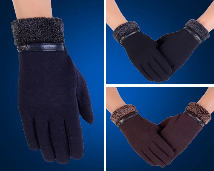 Роскошные кожаные мото Guantes PU лоскутные толстые перчатки мужские зимние перчатки мужские мотоциклетные теплые перчатки противоскользящие