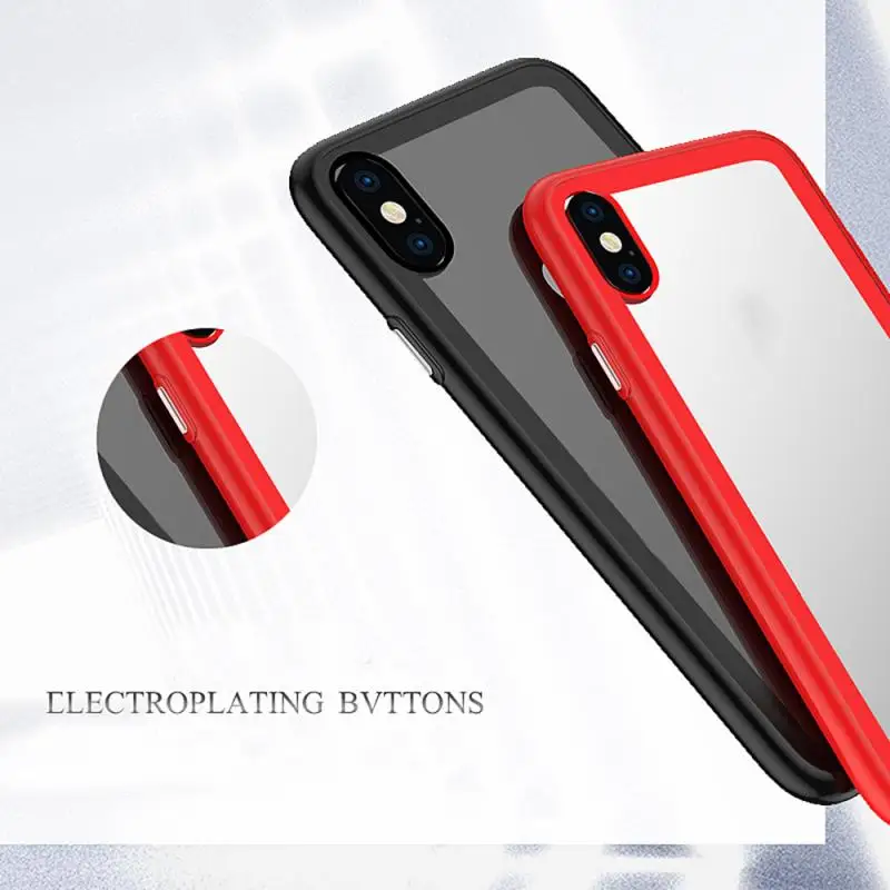Мобильный телефон чехол для iPhone X прозрачный корпус из закаленного стекла