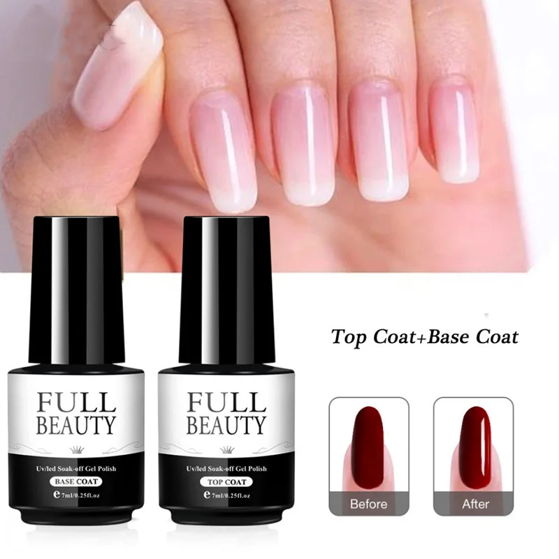 

7ml Top Base Coat Uv Gel Nail Polish Painting Primer Gel Long Lasting Soak Off Diy Nail Art Manicure Varnish Lacquer