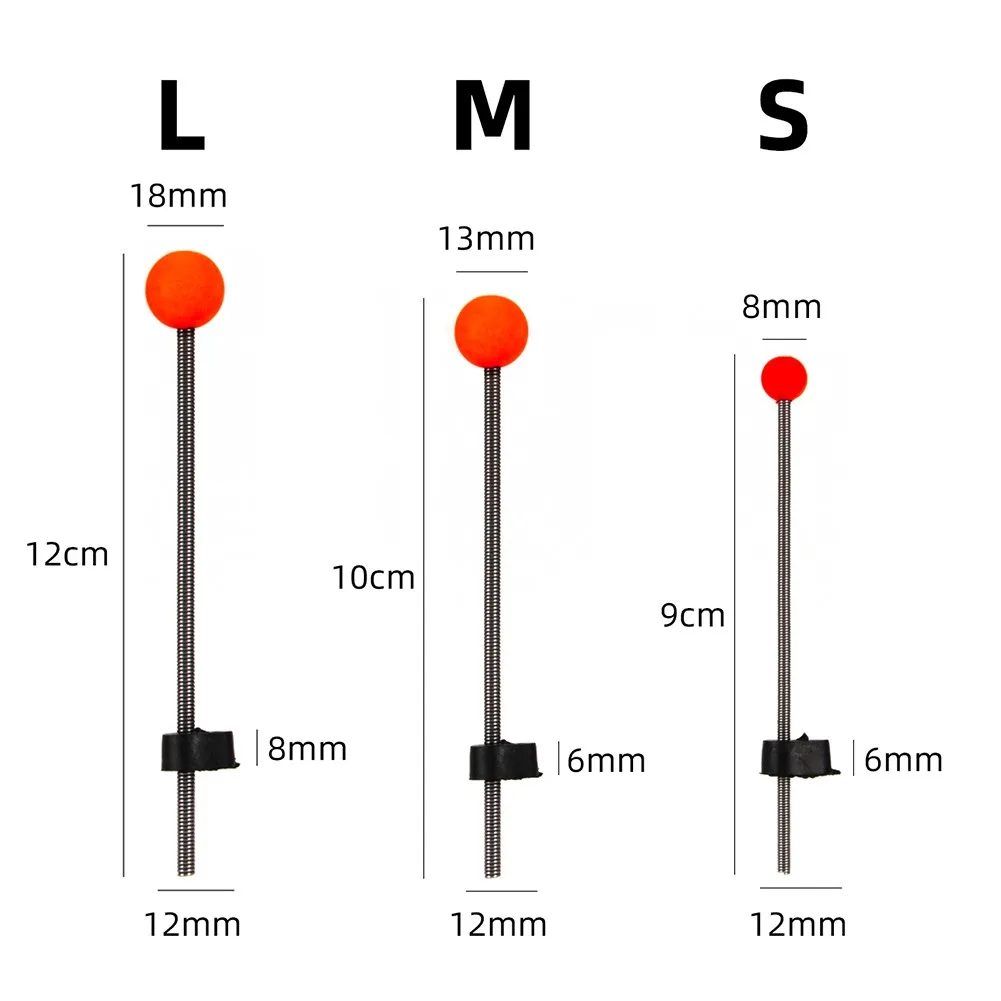 5Pcs Mini Winter Ice Fishing Rod Top Tip Pole Front End Section Bobber Indicator Spring Ball Tackle Auxiliary Equipment Tool
