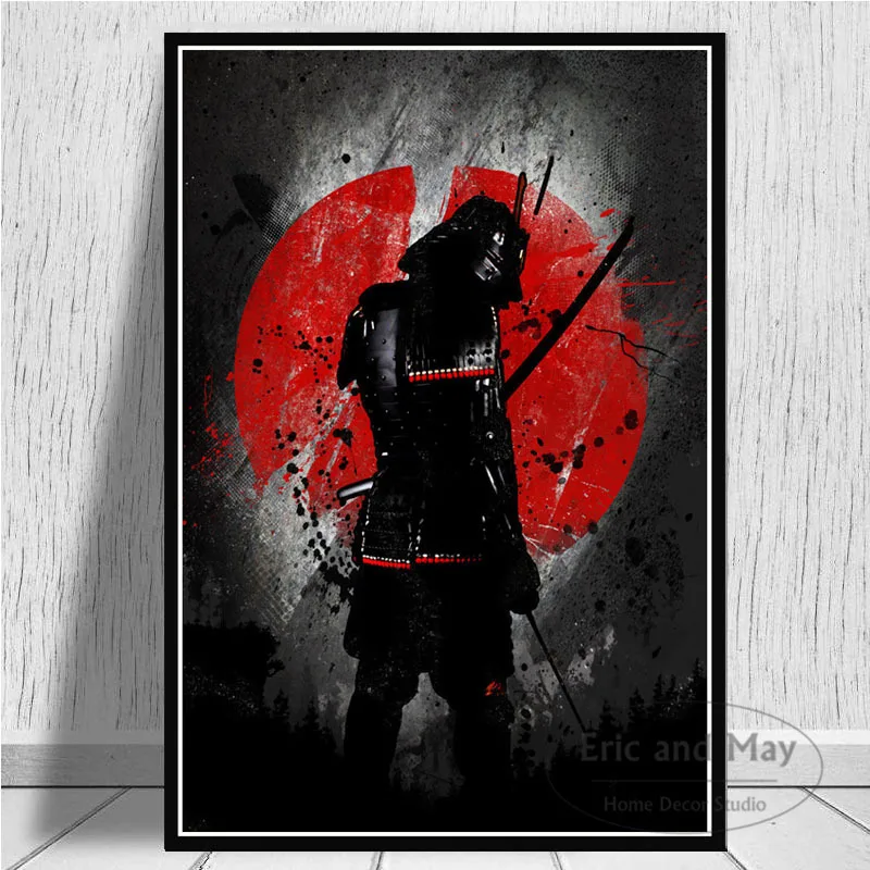 Hot Bonsa Bushido Samurai Kanji Ink Japanese Ninja Canvas Oil Painting Poster Prints Art Wall Pictures Living Room Home Decor | Дом и сад