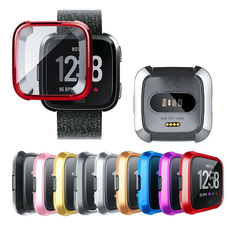 Защитный чехол 360 градусов для Fitbit Versa ремешок с покрытием Bit часы аксессуары