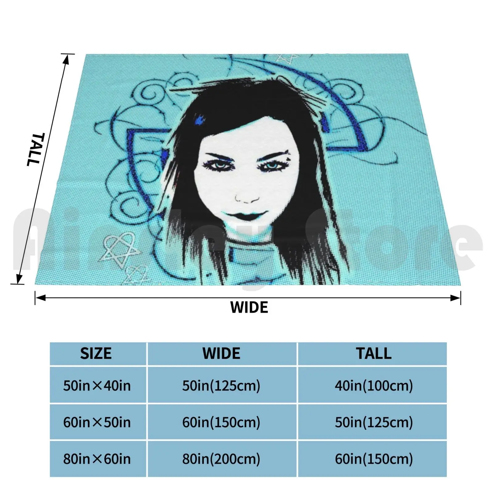 Модное одеяло с надписью Wake Me Inside Goth Goths Heart Gram He Amy Lee Art Fall 2000s Mall Bring