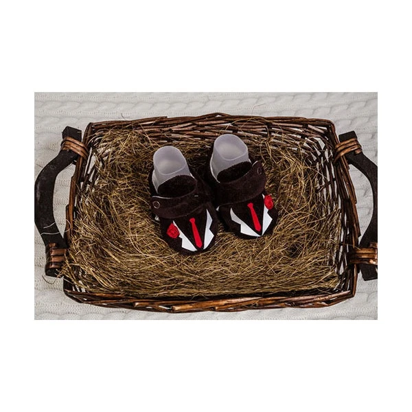 Пинетки Маргарита велюр для мальчика (Черный) | Мать и ребенок