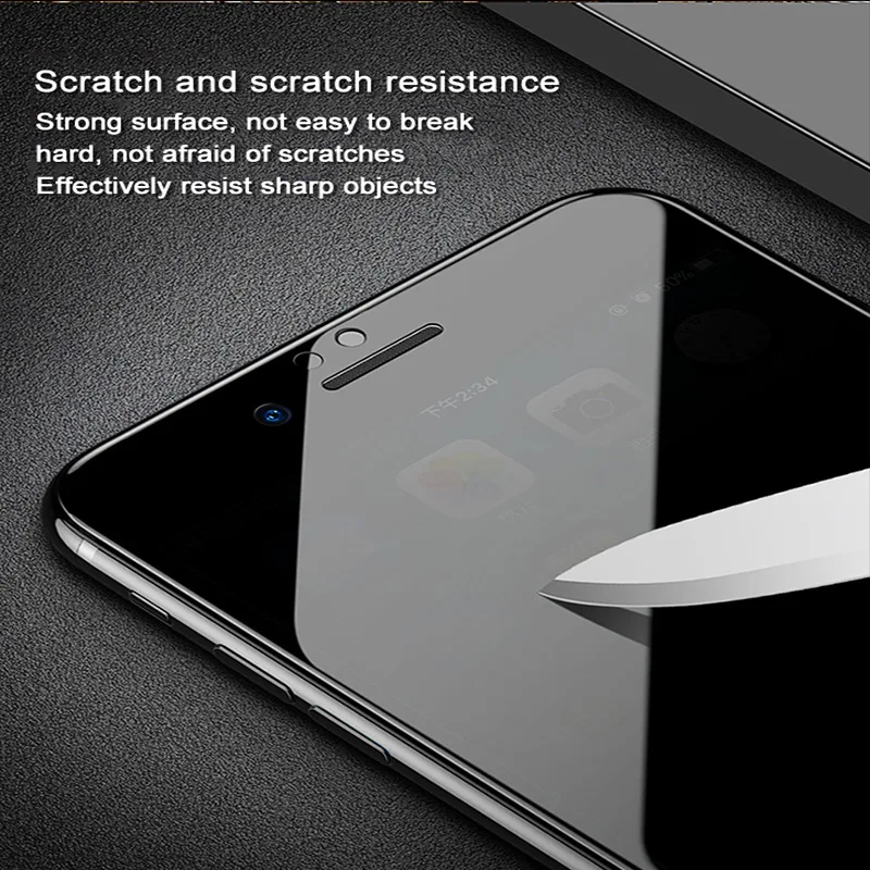 Protector de pantalla de privacidad para IPhone, vidrio templado antiesp&iacute;a para modelos 12, 11, 13 Pro, XS MAX, X, XR, 6s, 7, 8 Plus, 1-3 unidades-3