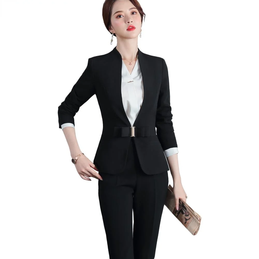 

Женский брючный костюм Egelant, деловой комплект из двух предметов черного, фиолетового, абрикосового, красного цвета, 2021