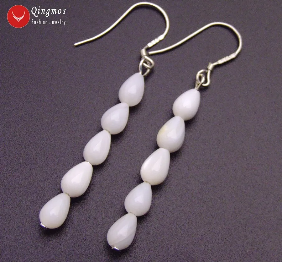 Женские серьги-подвески из серебра 925 пробы 4 х7 мм | Украшения и аксессуары