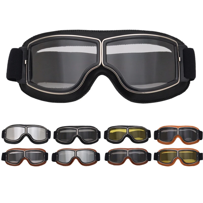 

Спортивные солнцезащитные очки в стиле ретро, шлем, очки в стиле стимпанк для улицы, для мотокросса, круизера, скутера, M8617