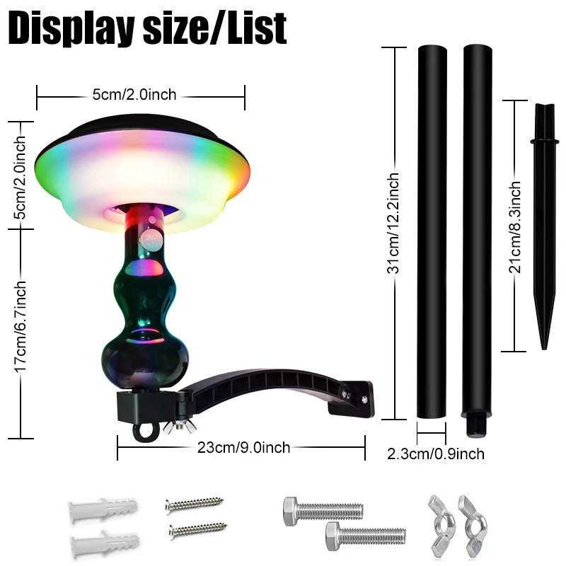 7 Color Changing Solar Ground Lights With 4 Modes Outdoor Waterproof Garden Light Lamp For Decoration Security Lighting | Освещение