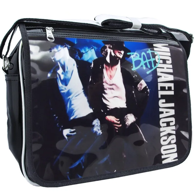 Мужская повседневная сумка на молнии из искусственной кожи с принтом Майкла