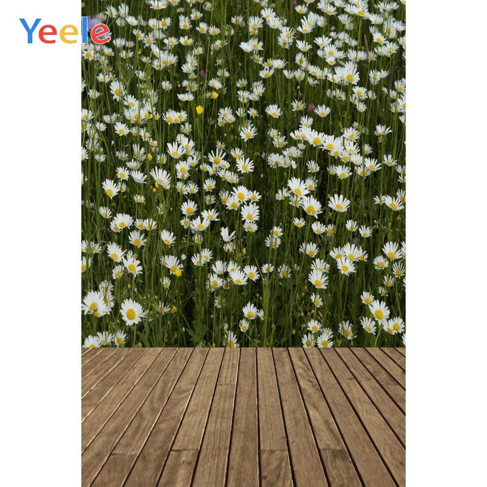 Фотофон Yeele с деревянной доской полом цветами фоны для фотосъемки Индивидуальные