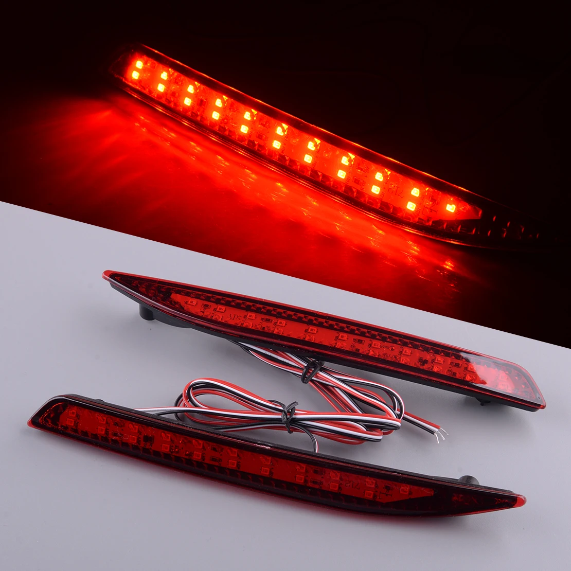 

1 пара, автомобисветодиодный светодиодные стосветильник лы на задний бампер для Honda Accord 9, 2014, 2015