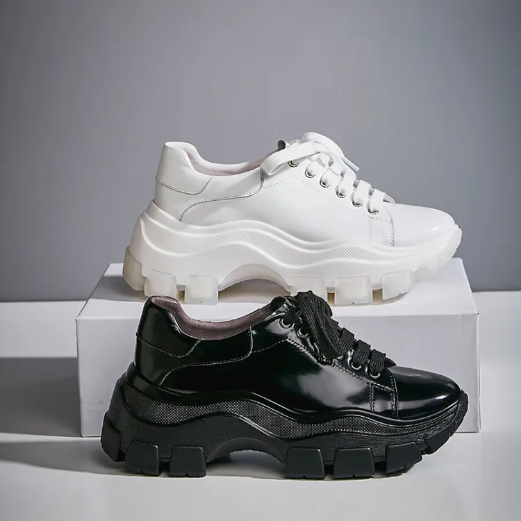 Кроссовки MLJUESE из коровьей кожи на шнуровке белые вулканизированной подошве