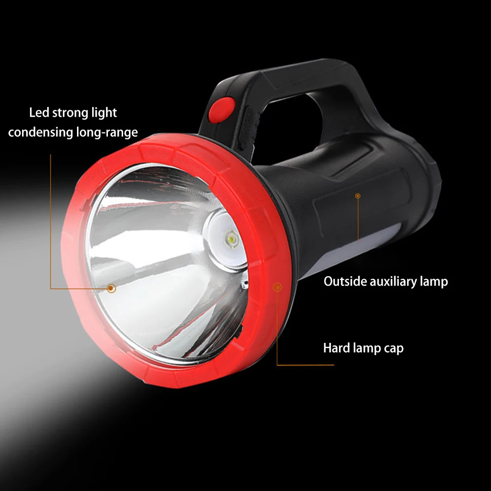 

LED Flashlight Portable Torch USB Rechargeable Searchlight Waterproof Lamp Spotlight for Fishing Camping Lighting Emergency Lamp