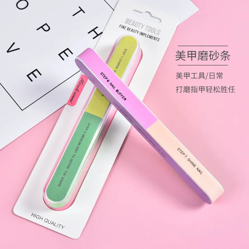 

7 Way Nail File and Buffer Block Professional Nail Buffering Files 7 Steps Washable Emery Boards for Acrylic Nails