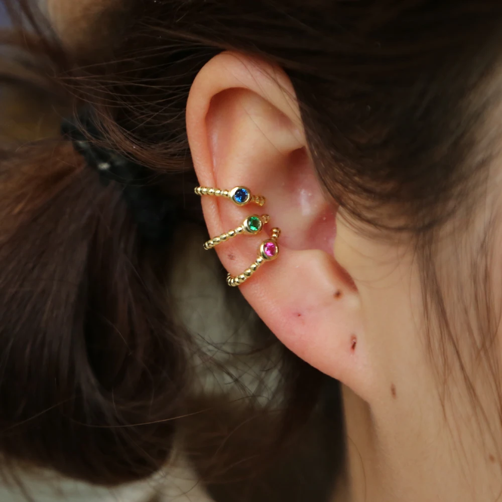 Серьги клипсы серебряные 4 цвета 1 шт.|Серьги-клипсы| |