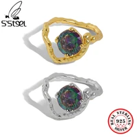 ssteel 925 sterling silver temperament heart shaped rings design zircon opening ring for women personalized 2021 fine jewelry