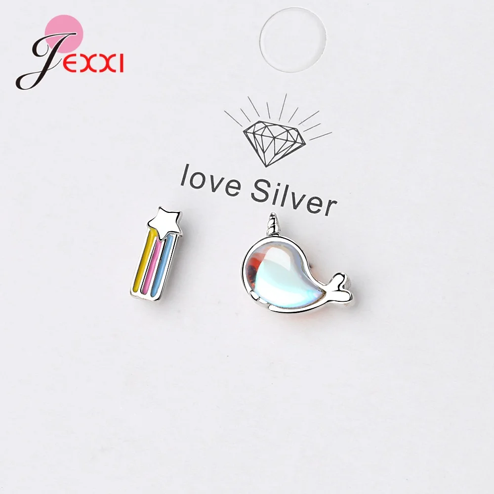 Новинка Трендовые женские студенческие серьги гвоздики Изящные 925 пробы