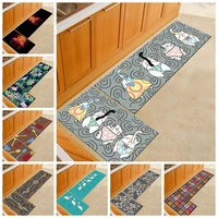 funny cartoon kitchen rugs carpet washable polyesterrubber slip resistant long entrance door mat corridor bathroom floor mats