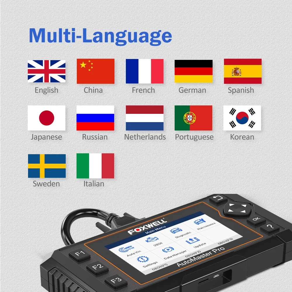 Профессиональный автомобильный диагностический сканер Foxwell NT644 Elite OBD2 инструмент