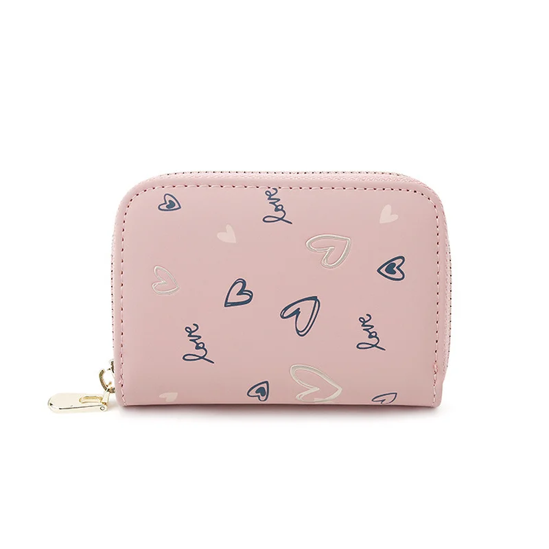 Мода любовь сердце кошелек печать простая молния мульти-карта мелочь монета