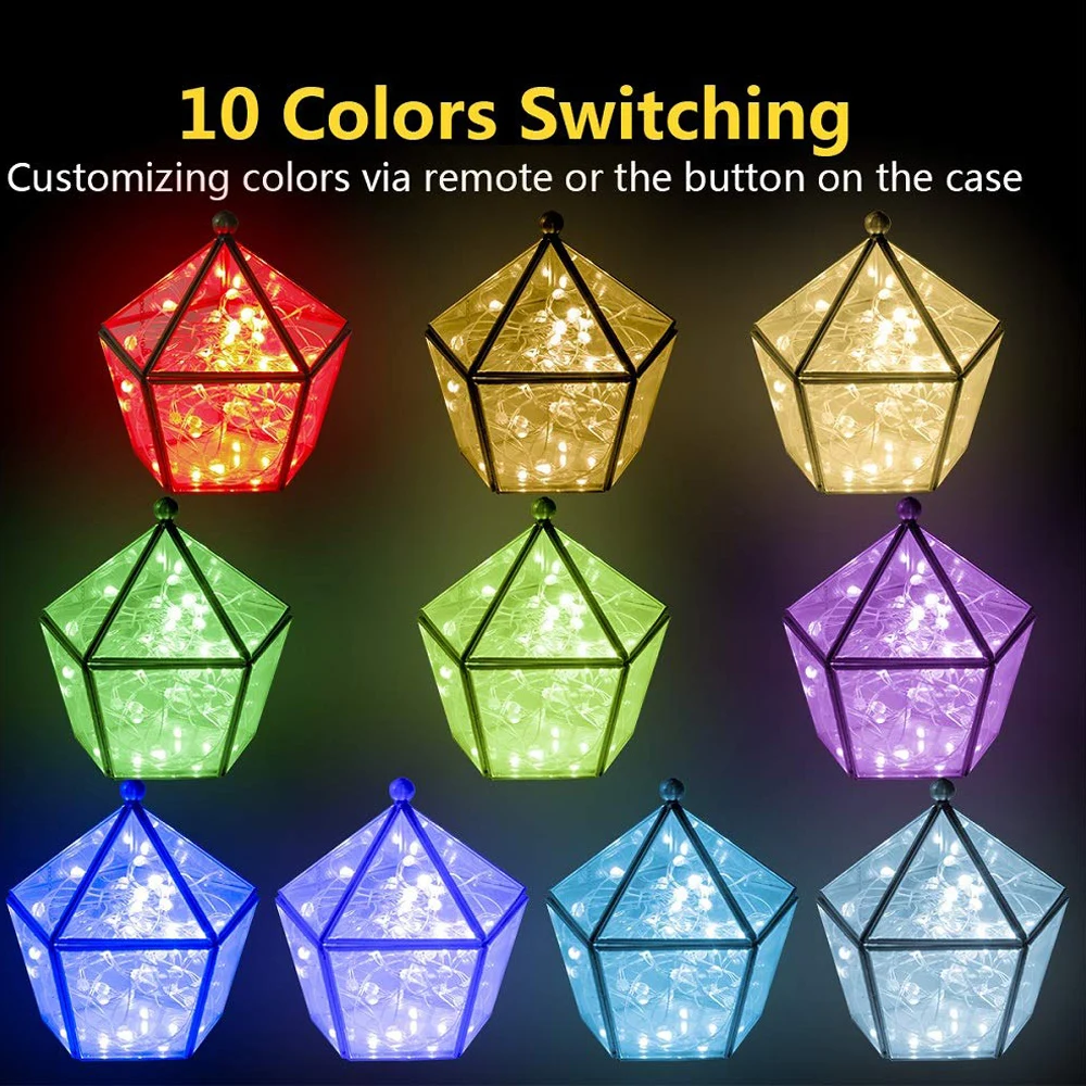 Светодиодная гирлянда с таймером 10 м серебристым проводом|Осветительные