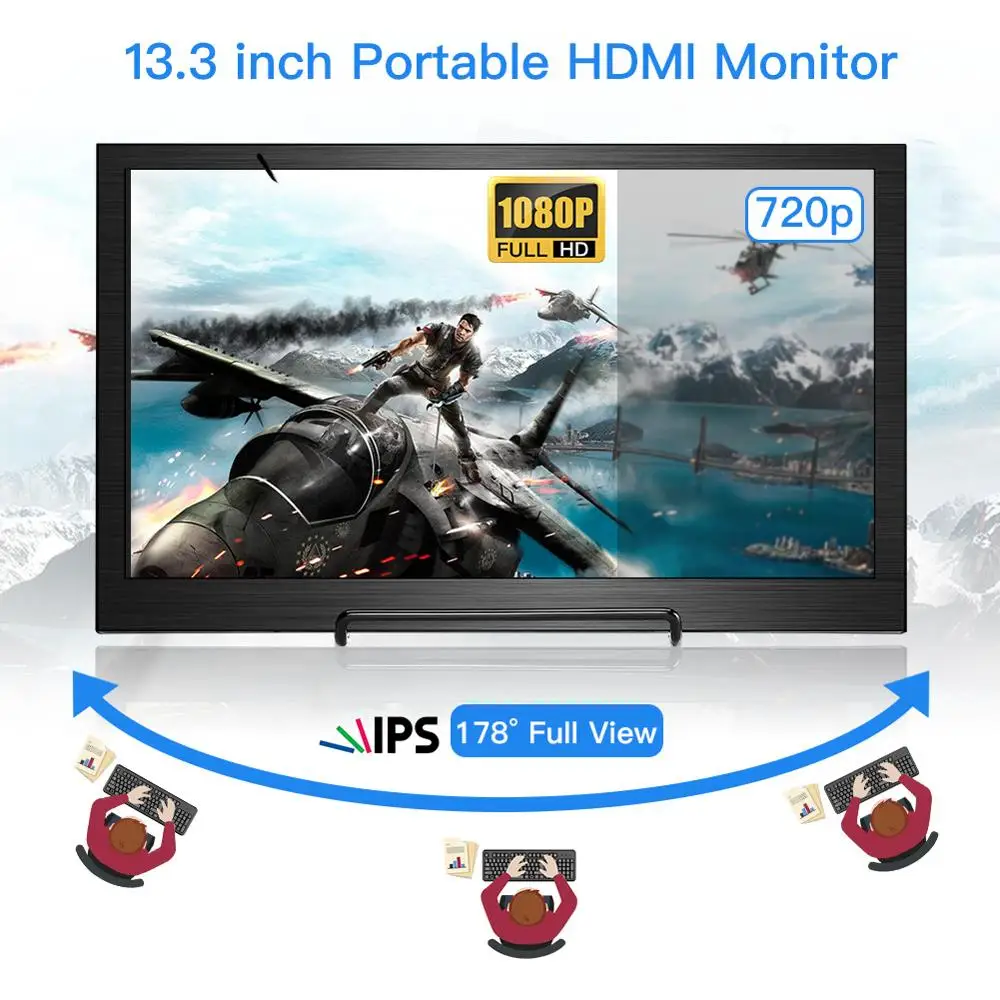 Eyoyo EM13F 13 &quotHDMI портативный монитор для ноутбука HDR IPS игровой 1920X1080 ЖК экран Raspberry Pi