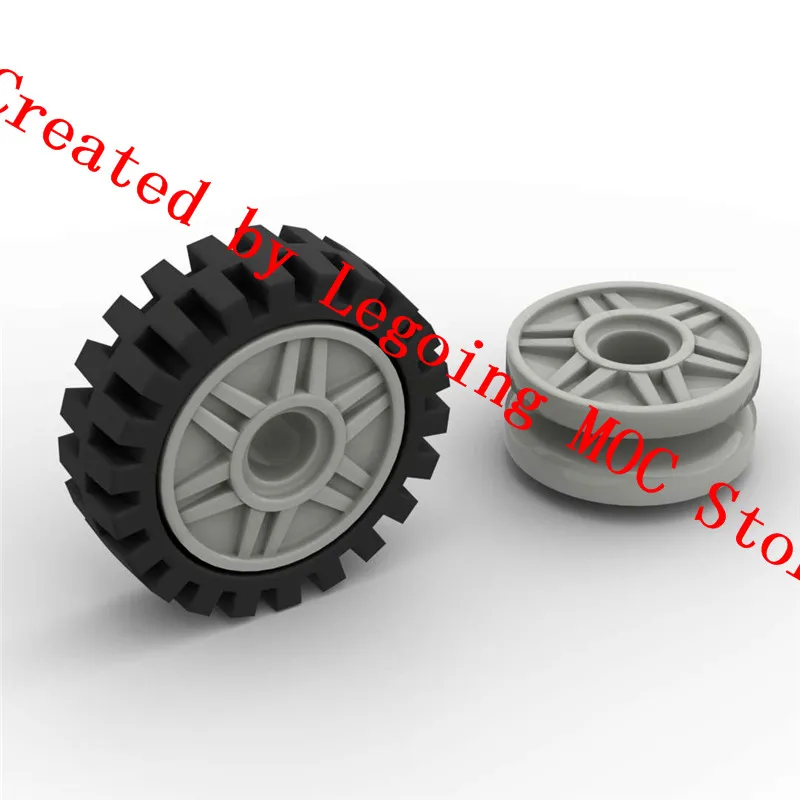 

Science and technology automobile building block moc-61254+56902 24x7mm wheel hub tire connector ev3 assembly toy