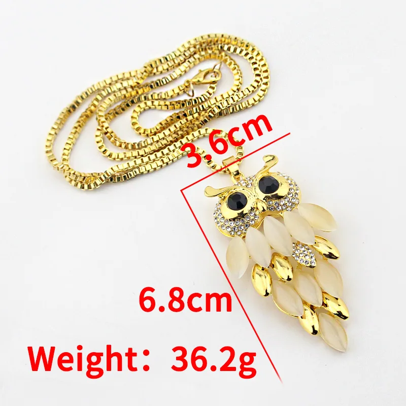 

ZXMJ Owl Necklace Pendant Vintage Charming Bordered For Women choker Lady Girls Owl Pendant Long Chain Sweater Necklace Hot New