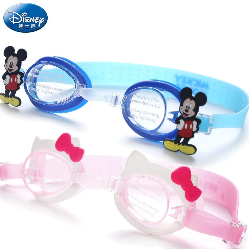 Детские плавательные очки Disney с милыми мультяшными девочками и высокой четкостью изображения, предотвращающие запотевание, водонепроницаемые, с мягкой эластичной силиконовой лентой, для мальчика с Человеком-пауком.