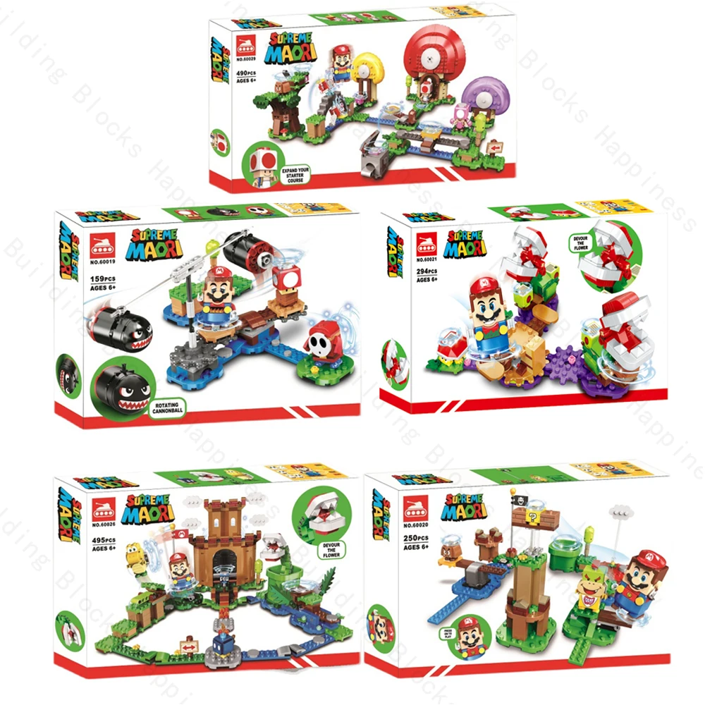 

Super Mario Bros New Type Building Blocks Toys Adventure Game Small Puzzle Assembling Bricks for Kids Mini Action Figures Model