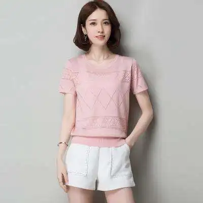 

Tops T Shirt Women Short red Sleeve Tshirt Women Cotton