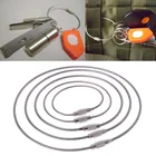 Брелок-трос из нержавеющей стали для ключей, брелок-кольцо для ключей на открытом воздухе, походов, 10 шт.