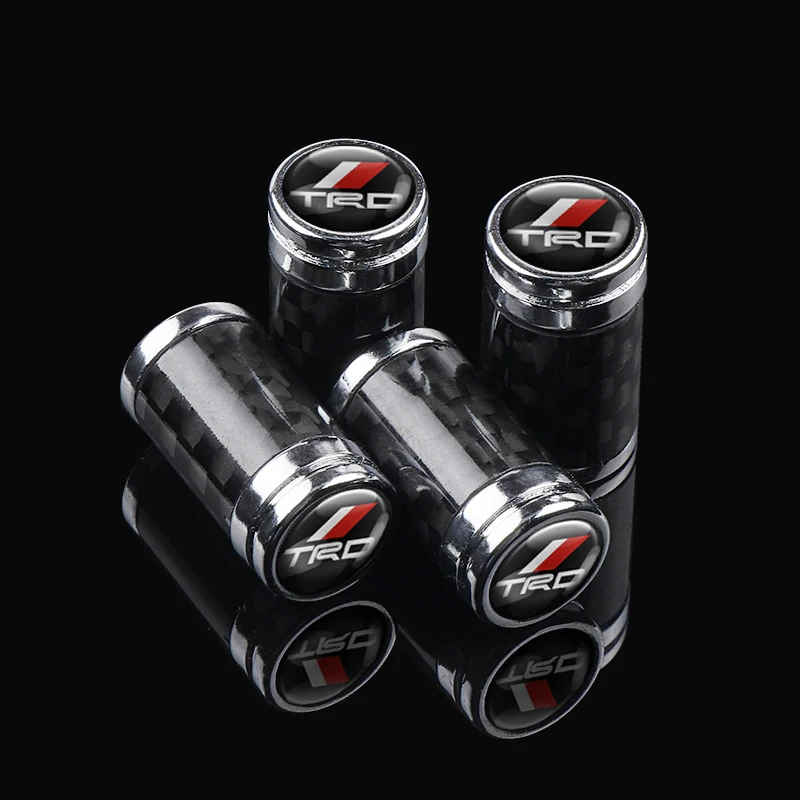 4 шт. TRD эмблема автомобиля из углеродного волокна пылезащитный колпачок для шины