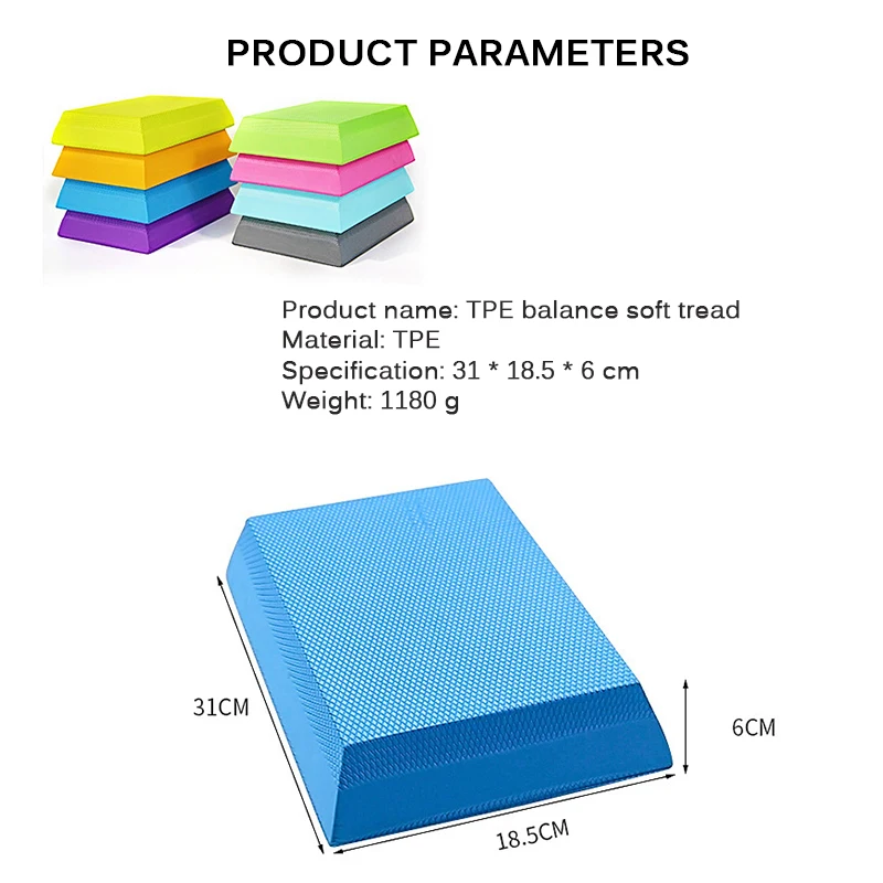 

Yoga Mat Comprehensive Fitness Ankle Recovery Non Slid Training Home Knee Pain Gymnastics Exercise Cushion Balance Pad Trapezoid