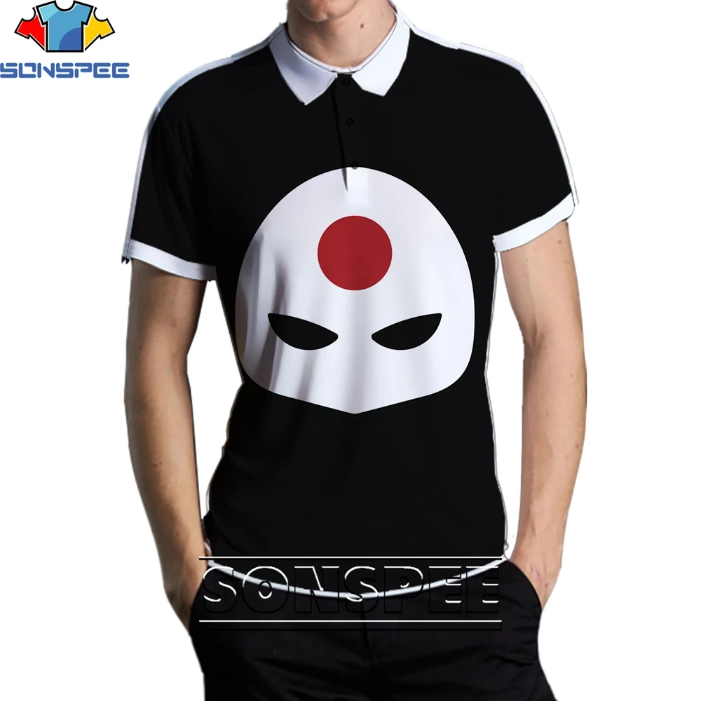 

SONSPEE 3D Samurai Sword Niman Print POLO Shirt Summer Men's Business Casual Style Trend Breathable Loose Customized T-shirt