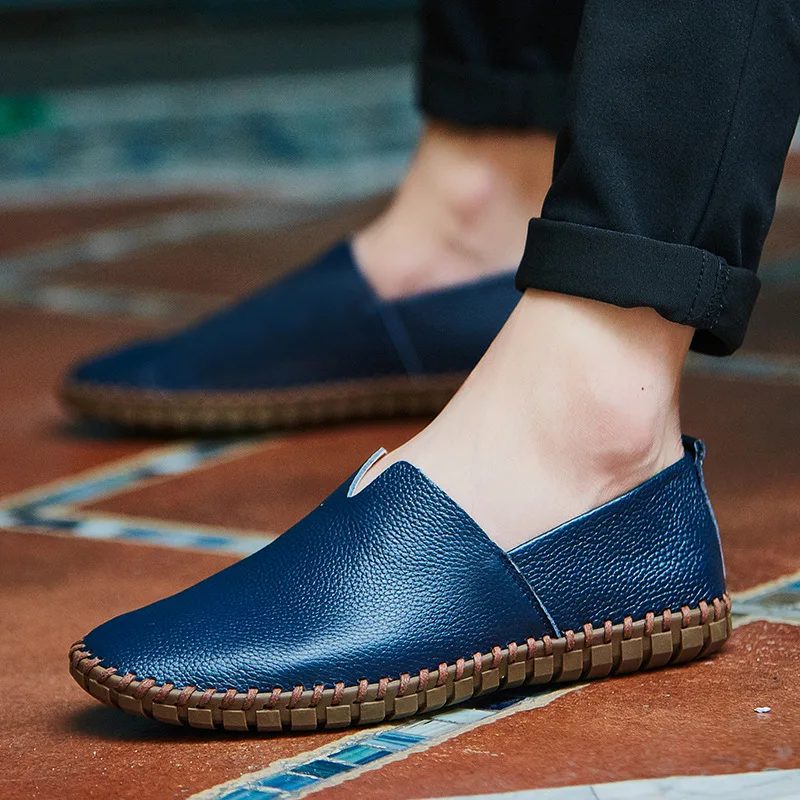 

Big Size 38-48 Genuine Leather Men Shoes Soft Moccasins Shoes Oxfords Luxury Driving Shoes Slip On Men Casual Shoes Male Loafers