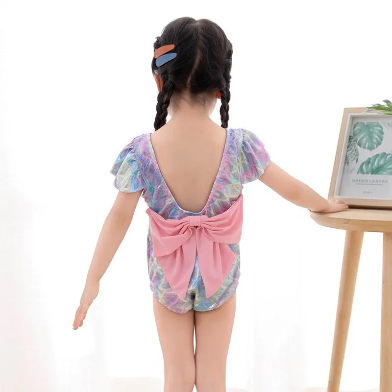 Исламские милые купальные костюмы для девочек детские цельные Kawaii пляжная