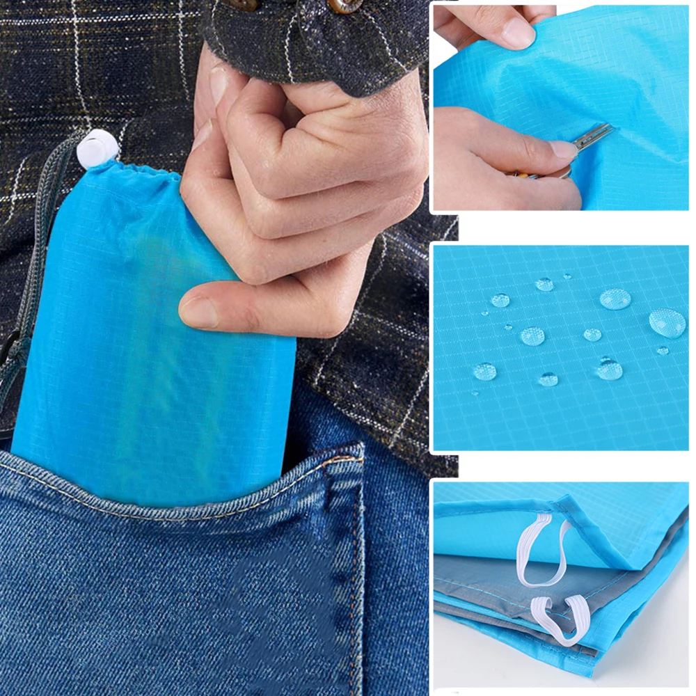 Waterproof Beach Blanket Portable Camping Mat With Pegs Outdoor Picnic blanket Ground New | Спорт и развлечения