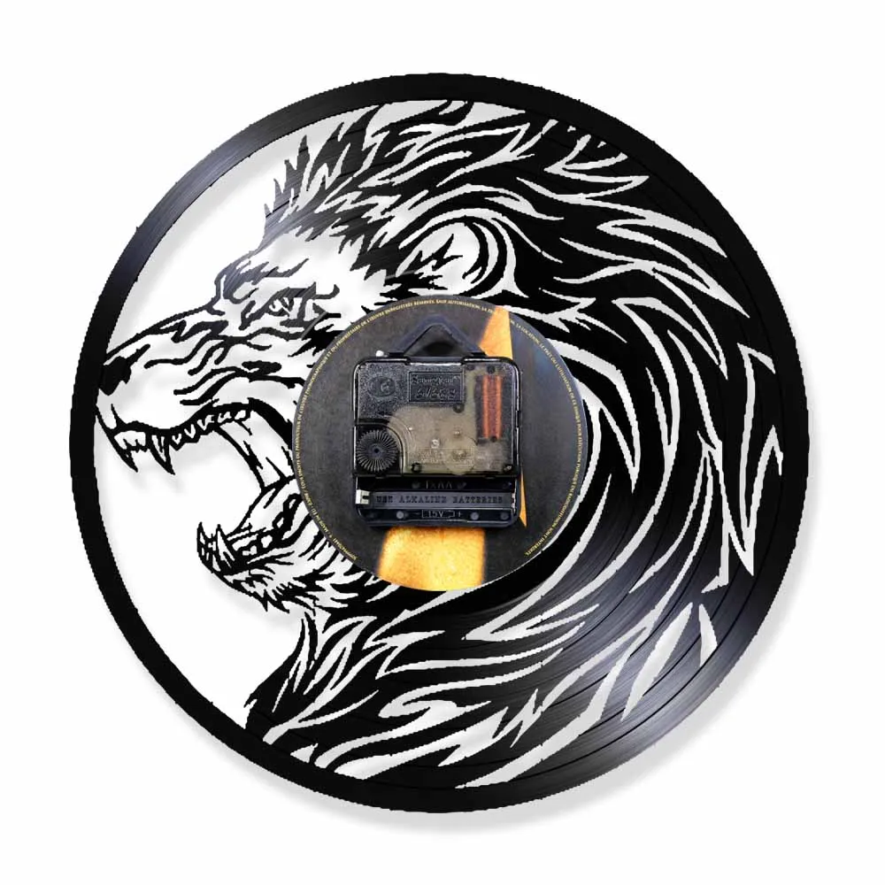 Виниловые настенные часы для портрета животного и в африканском стиле