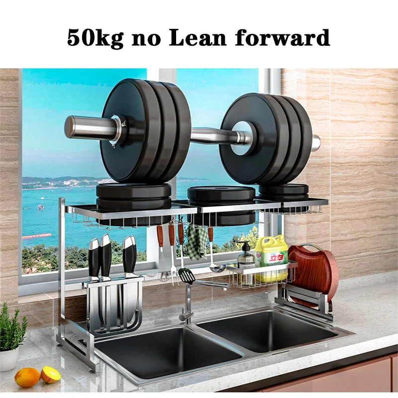 

Stainless Steel Tableware Sink Drain Rack Dish Rack Kitchen Drain Rack Desktop Storage Supplies Drying Storage Rack Organizer